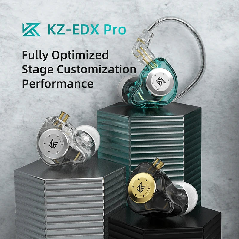 KZ EDX pro Earphones Bass Earbuds In Ear Monitor Headphones Sport Noise Cancelling HIFI Headset New Arrival! - Areei